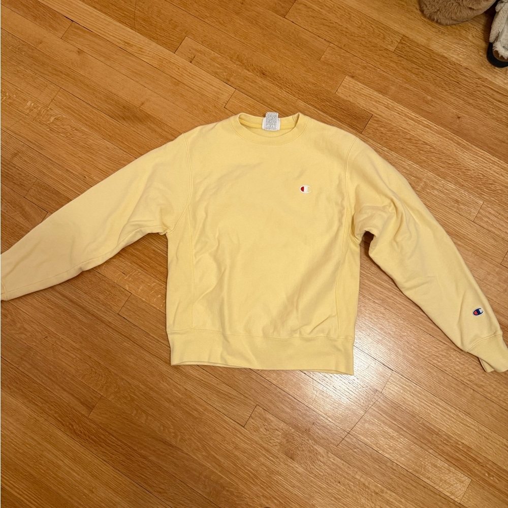 Yellow champion crewneck